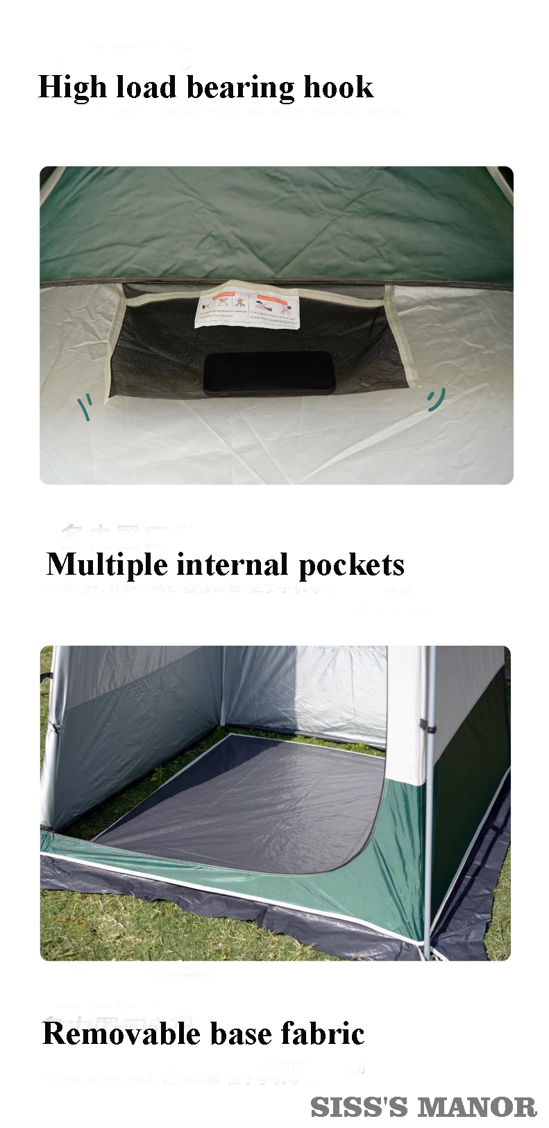 Cheap Goat Tents Vidalido Outdoor Strong Shower Tent Toilet Dressing Changing Room Movable WC Fishing Sunshade Multipurpose With Bottom PE Mat   